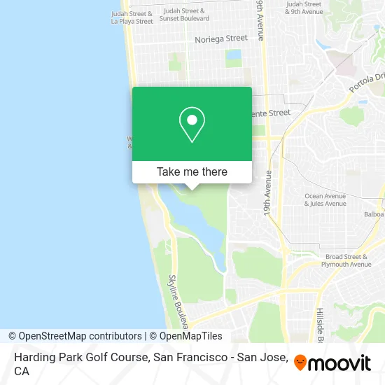 Harding Park Golf Course map