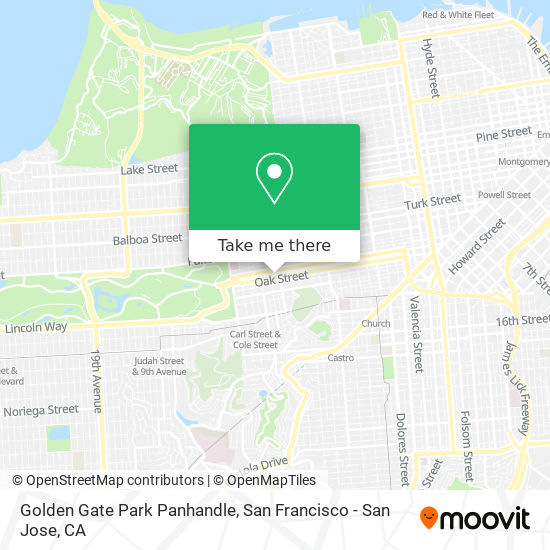 Mapa de Golden Gate Park Panhandle