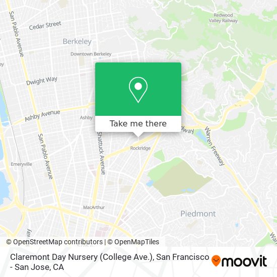 Claremont Day Nursery (College Ave.) map