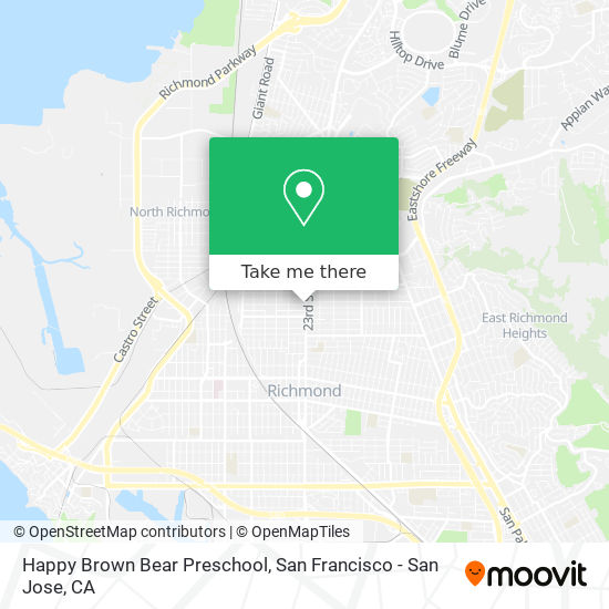 Happy Brown Bear Preschool map