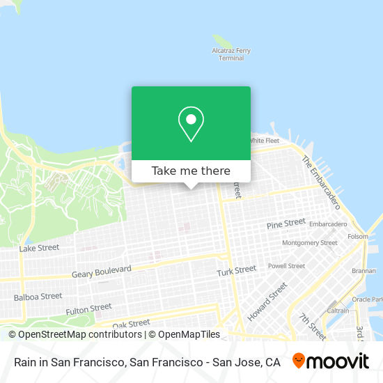 Rain in San Francisco map