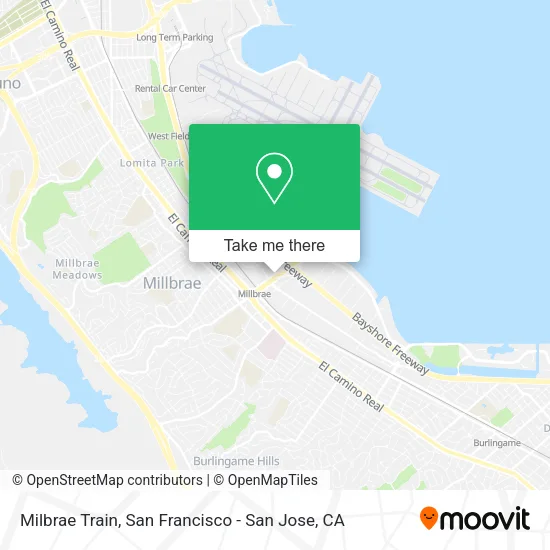 Milbrae Train map