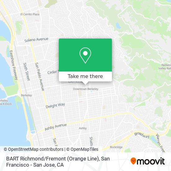 BART Richmond / Fremont (Orange Line) map
