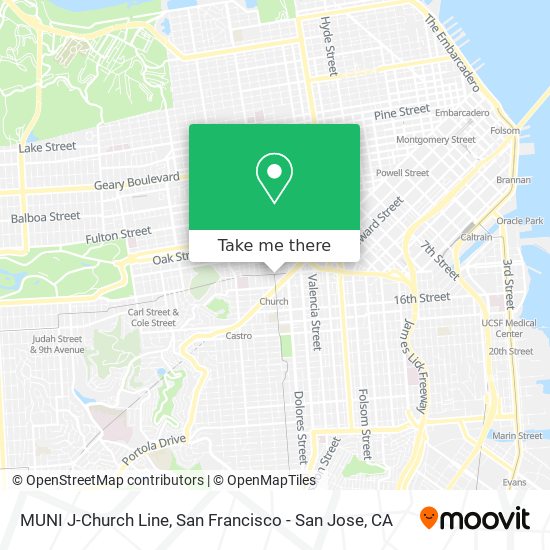 How To Get To Muni J Church Line In Castro Upper Market By Bus Bart Or Light Rail