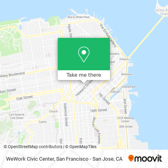 WeWork Civic Center map