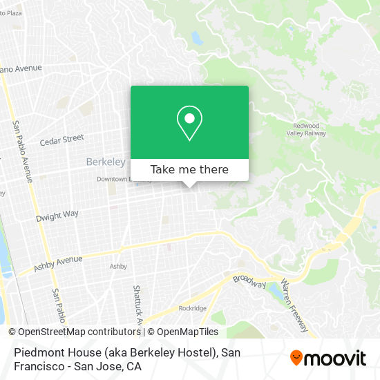 Piedmont House (aka Berkeley Hostel) map