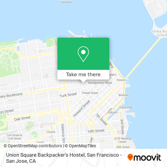 Union Square Backpacker's Hostel map