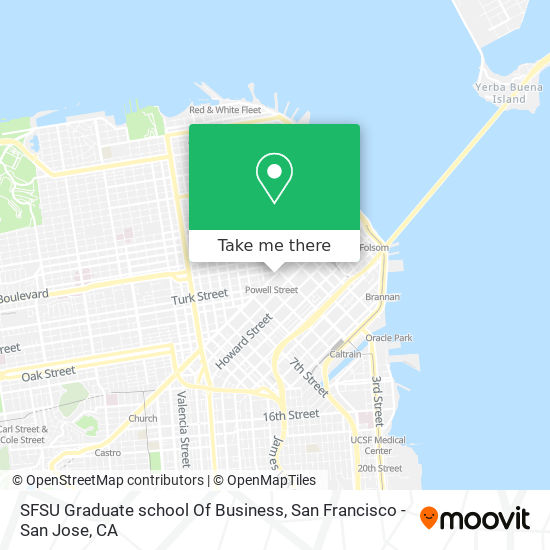 Mapa de SFSU Graduate school Of Business