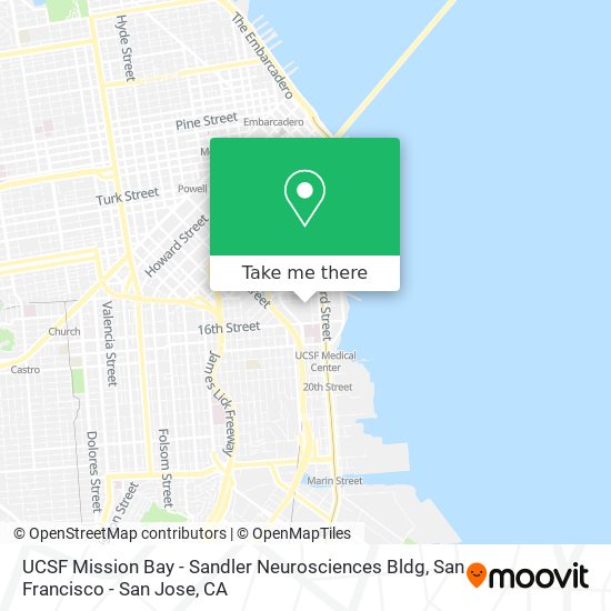 UCSF Mission Bay - Sandler Neurosciences Bldg map