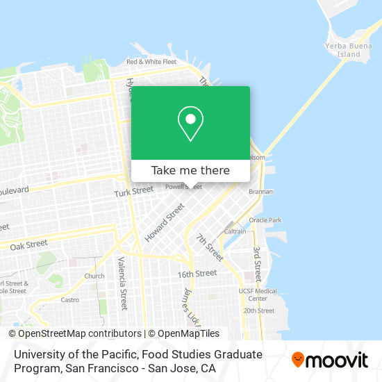 Mapa de University of the Pacific, Food Studies Graduate Program
