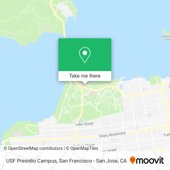 Mapa de USF Presidio Campus