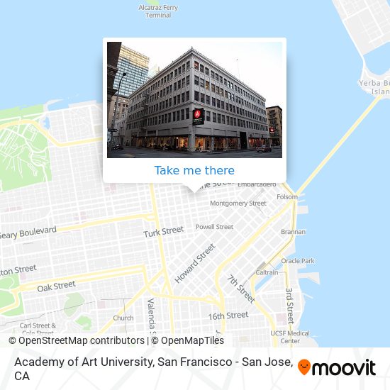 Academy of Art University map