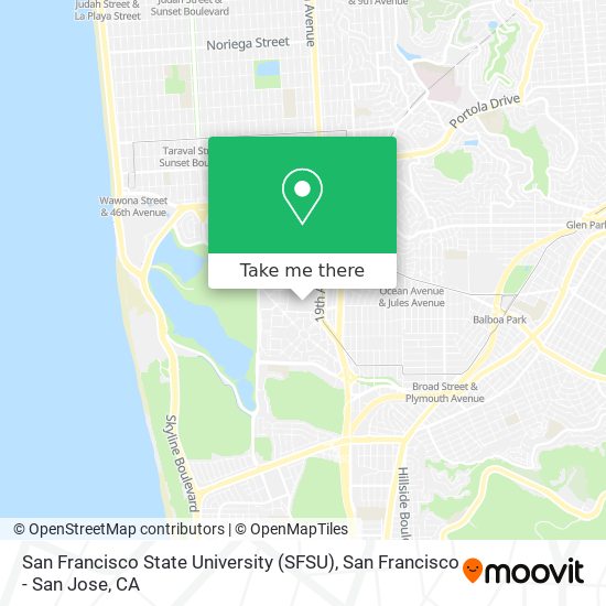 San Francisco State University (SFSU) map