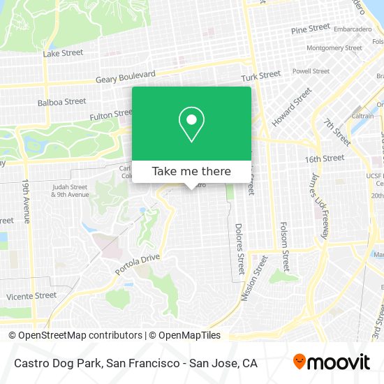 Castro Dog Park map