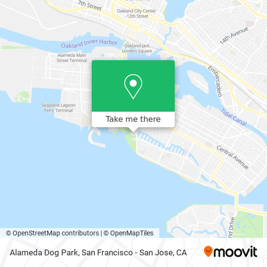 Alameda Dog Park map