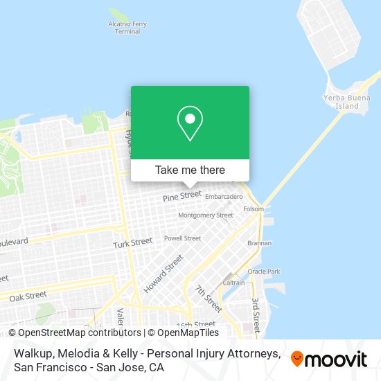 Walkup, Melodia & Kelly - Personal Injury Attorneys map