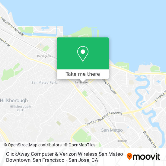 ClickAway Computer & Verizon Wireless San Mateo Downtown map