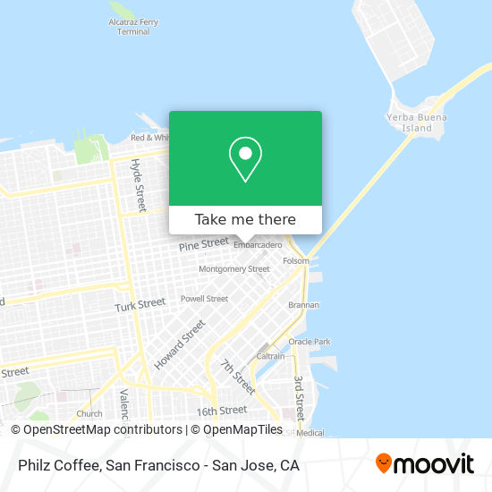 Mapa de Philz Coffee
