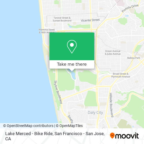 Lake Merced - Bike Ride map