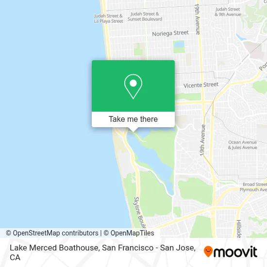 Lake Merced Boathouse map