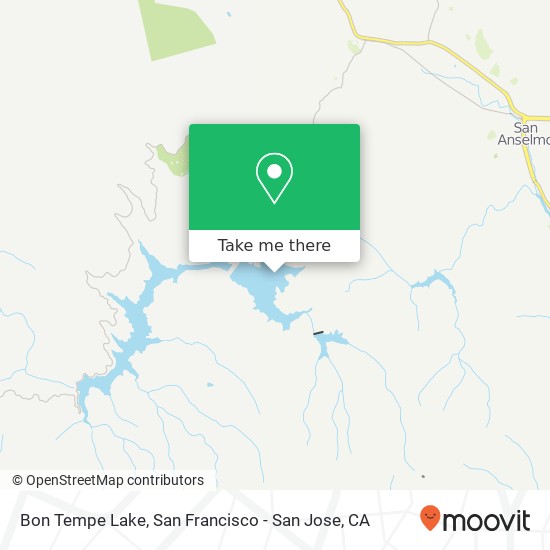 Bon Tempe Lake map