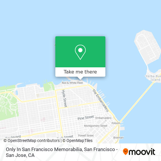 Only In San Francisco Memorabilia map