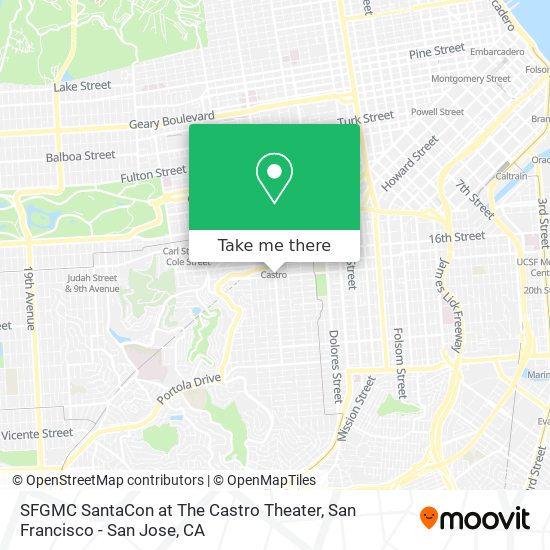 Mapa de SFGMC SantaCon at The Castro Theater