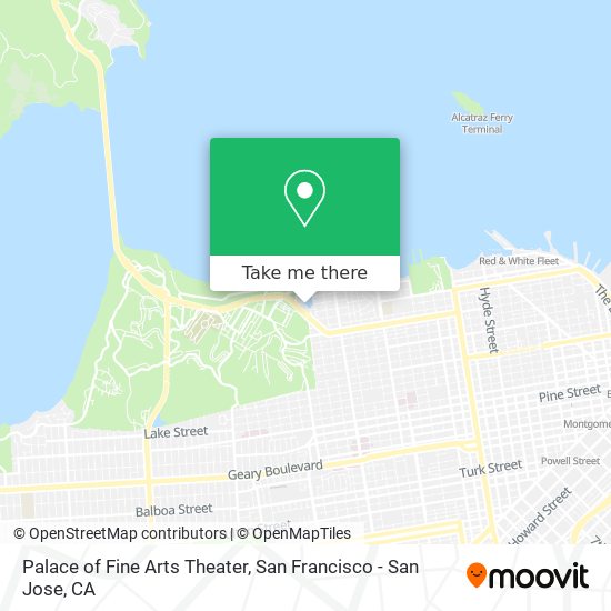 Palace of Fine Arts Theater map