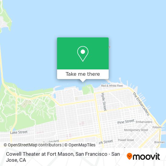 Cowell Theater at Fort Mason map