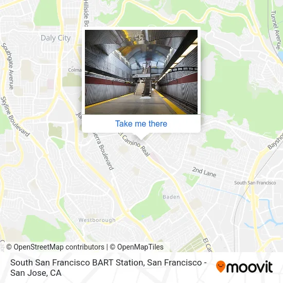 South San Francisco BART Station map