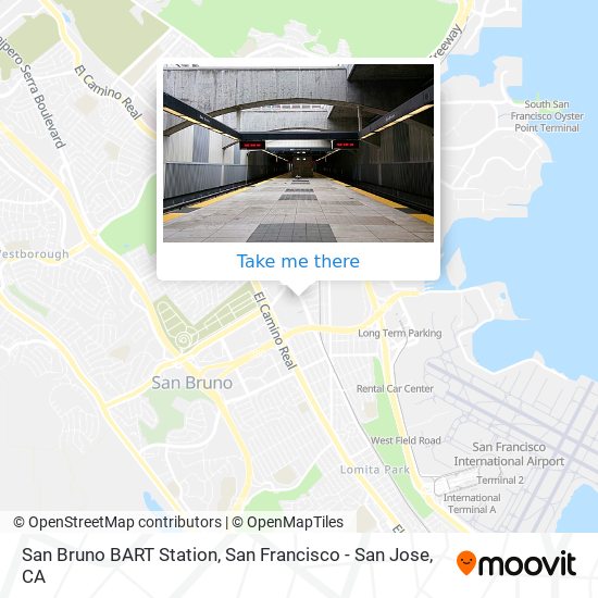 Mapa de San Bruno BART Station