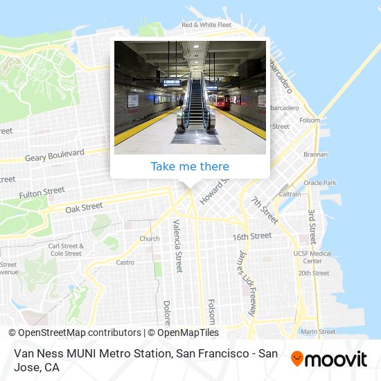 Mapa de Van Ness MUNI Metro Station