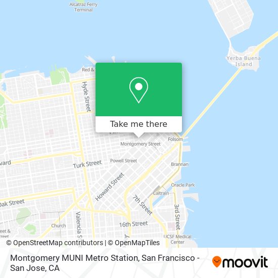 Montgomery MUNI Metro Station map