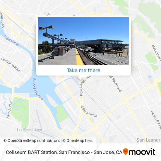 Mapa de Coliseum BART Station