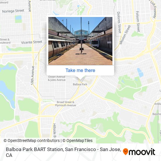 Balboa Park BART Station map