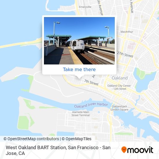 West Oakland BART Station map