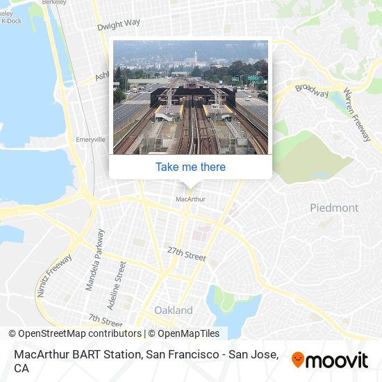 MacArthur BART Station map
