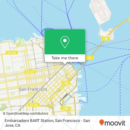 Mapa de Embarcadero BART Station
