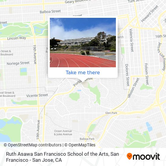 Ruth Asawa San Francisco School of the Arts map