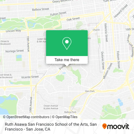 Ruth Asawa San Francisco School of the Arts map