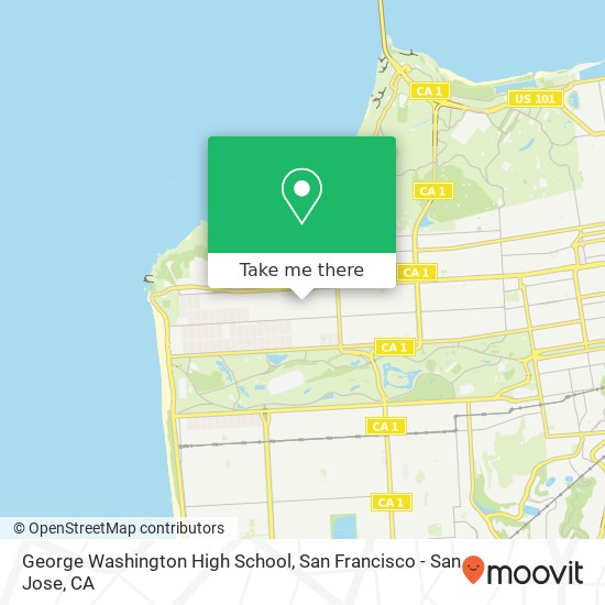 Mapa de George Washington High School