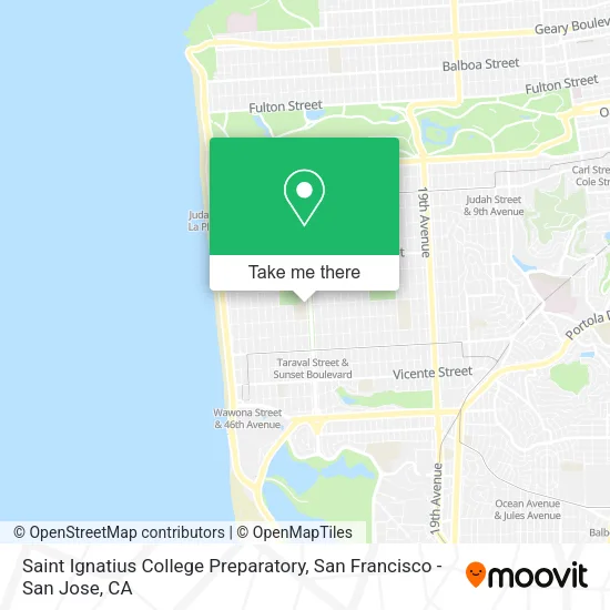 Mapa de Saint Ignatius College Preparatory