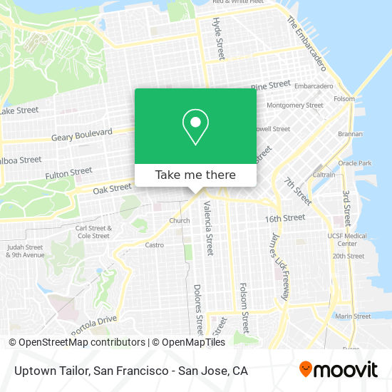 Uptown Tailor map