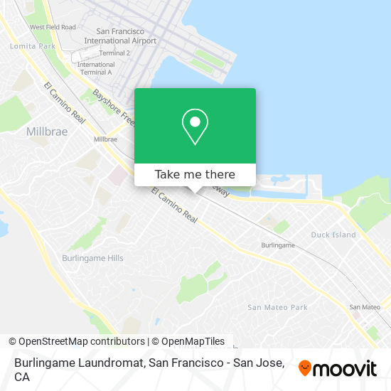 Mapa de Burlingame Laundromat