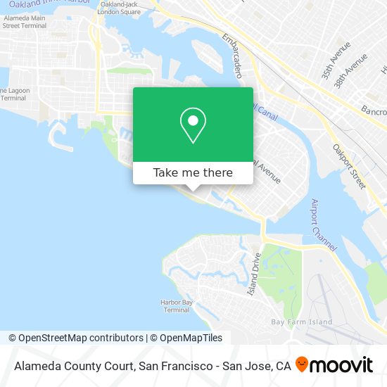 Alameda County Court map