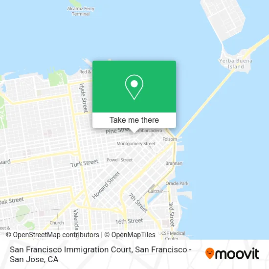 Mapa de San Francisco Immigration Court