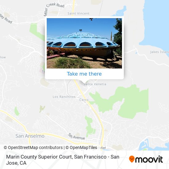 Marin County Superior Court map
