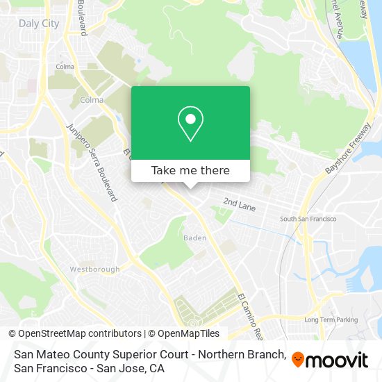Mapa de San Mateo County Superior Court - Northern Branch