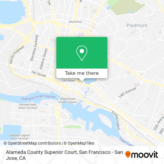 Alameda County Superior Court map