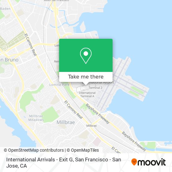 International Arrivals - Exit G map